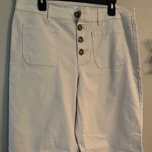 d. jeans Cream Flare Wide Leg Jeans
